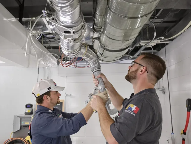 Medway Air Duct Cleaning technician performing thorough AC duct cleaning in Medway
