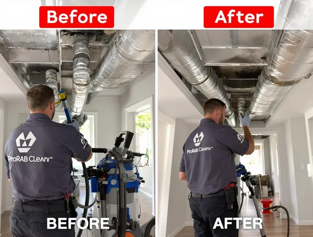 Medway Air Duct Cleaning expert performing thorough residential duct cleaning in a Medway home